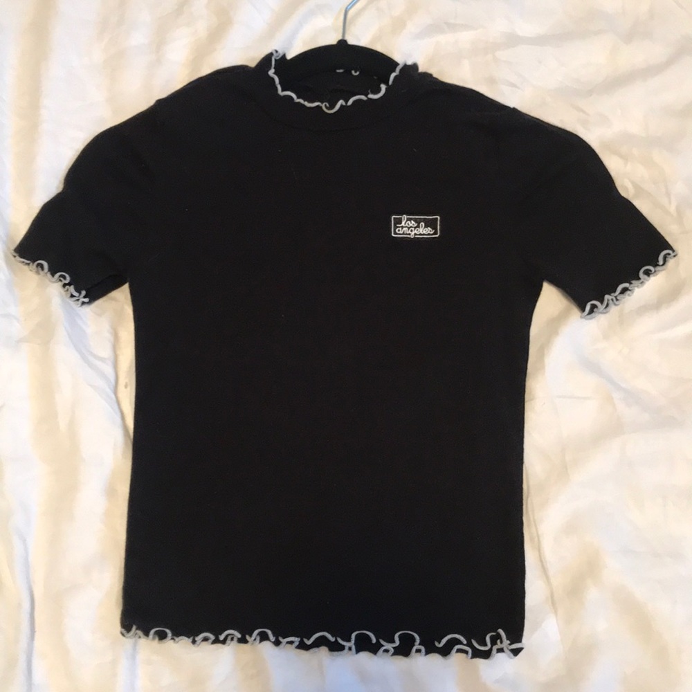 los angeles ruffle crop top